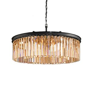 Подвесная люстра DeLight Collection 1920s Odeon 9513P/600R black/amber