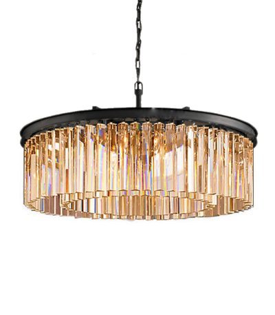 Подвесная люстра DeLight Collection 1920s Odeon 9513P/600R black/amber