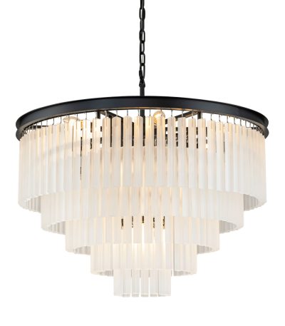 Подвесная люстра Delight Collection 1920s Odeon KR0387P-10A black/frost