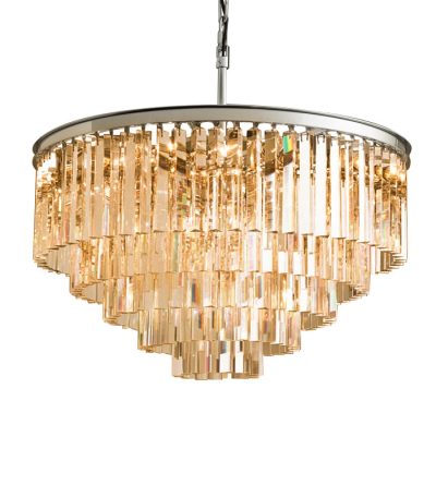 Подвесная люстра Delight Collection 1920s Odeon KR0387P-10A chrome/amber