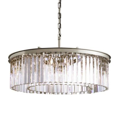 Подвесная люстра Delight Collection 1920s Odeon KR0387P-10B chrome/clear