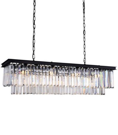 Подвесная люстра Delight Collection 1920s Odeon KR0387P-10C/P black/clear