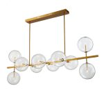 Подвесная люстра Delight Collection Globe Mobile KG0965P-10L brass
