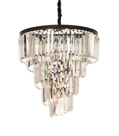 Подвесная люстра Delight Collection Helix KR0262P-10 black/clear