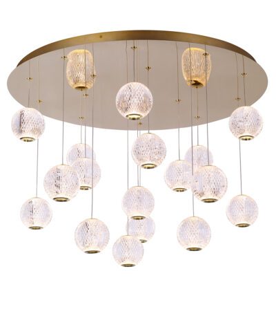 Подвесная люстра DeLight Collection Elliot Diamante MD20001012-17A gold