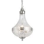 Подвесная люстра DeLight Collection French Empire Glass KG0544P-4 nickel