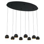 Подвесная люстра DeLight Collection MD21001034-8A black/gold