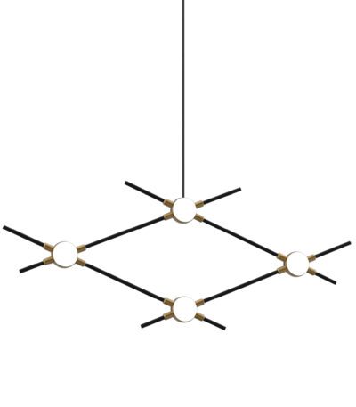 Подвесная люстра DeLight Collection Molecular MD18001067-4A black/gold