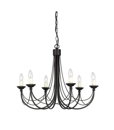 Подвесная люстра Elstead Lighting Carisbrooke CB6-BLACK
