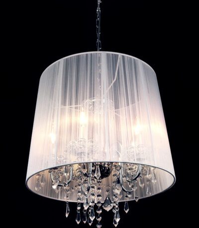 Подвесная люстра Eurosvet 2045/5 хром/белый