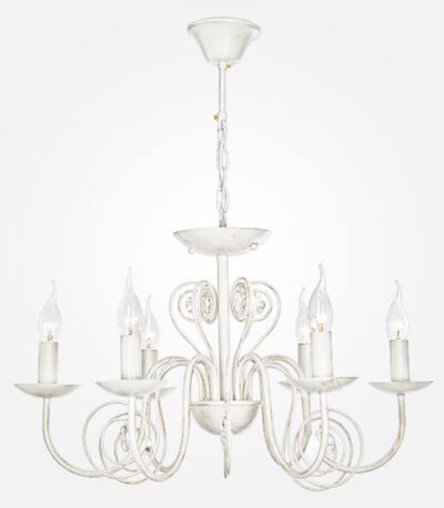 Подвесная люстра Eurosvet 60018/6 белый с золотом