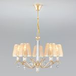 Подвесная люстра Eurosvet 60103/5 перламутровое золото