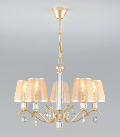 Подвесная люстра Eurosvet 60103/5 перламутровое золото