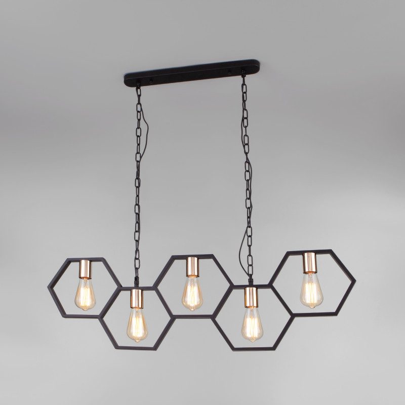 Подвесная люстра Eurosvet 70117/5 черный Подвесная люстра Eurosvet 70117/5 черный