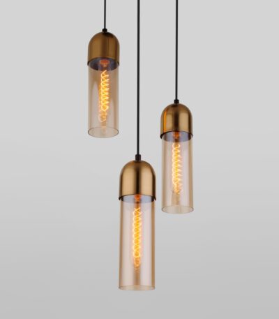 Подвесная люстра Eurosvet Airon 50180/3 янтарный