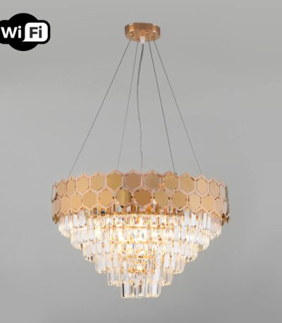 Подвесная люстра Eurosvet Ariana 10124/8 золото/прозрачный хрусталь Strotskis Smart (10113/8)