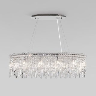 Подвесная люстра Eurosvet Blitz 60159/10 хром/ прозрачный хрусталь Strotskis Smart a065323