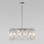 Подвесная люстра Eurosvet Blitz 60159 хром/ прозрачный хрусталь Strotskis a065322