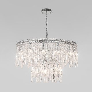 Подвесная люстра Eurosvet Blitz 60160 хром/ прозрачный хрусталь Strotskis Smart a065324