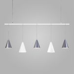 Подвесная люстра Eurosvet Castle 50088/5 белый/серебро