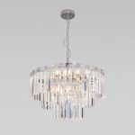 Подвесная люстра Eurosvet Elegante 10130/8 хром/прозрачный хрусталь Strotskis a060642