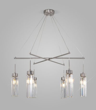 Подвесная люстра Eurosvet Gilian 60163/6 никель Smart a065758