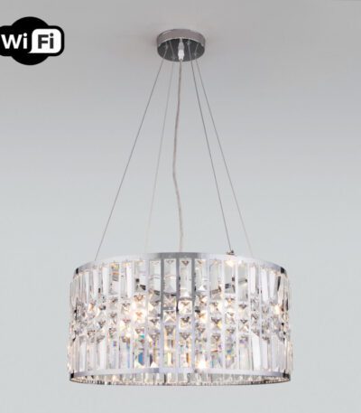 Подвесная люстра Eurosvet Lory 10125/5 хром/прозрачный хрусталь Strotskis Smart (10116/5)