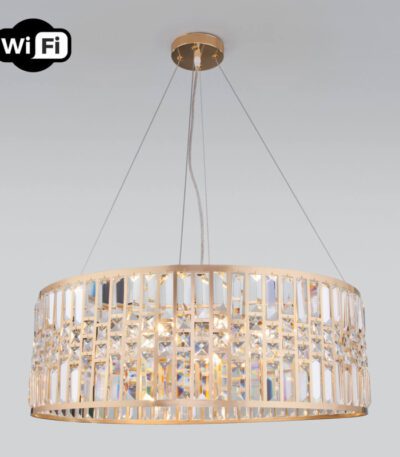 Подвесная люстра Eurosvet Lory 10125/8 золото/прозрачный хрусталь Strotskis Smart (10116/8)