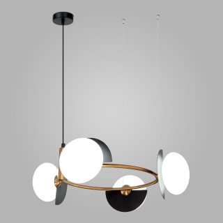 Подвесная люстра Eurosvet Moity 70150/4 черный/латунь Smart a064822