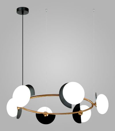 Подвесная люстра Eurosvet Moity 70150/6 черный/латунь Smart a064823