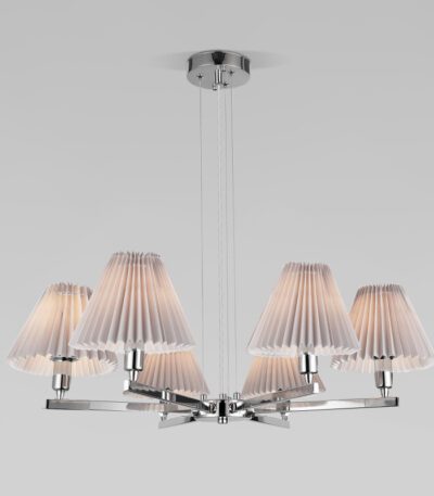 Подвесная люстра Eurosvet Peony 60136/6 хром/серый