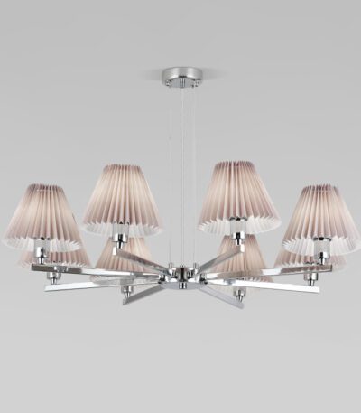Подвесная люстра Eurosvet Peony 60136/8 хром/серый