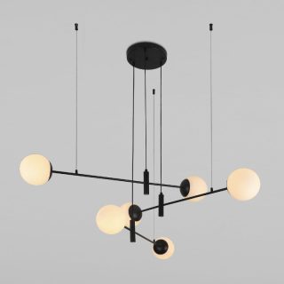 Подвесная люстра Eurosvet Planet 70146/6 черный Smart a062030