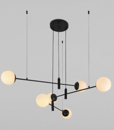 Подвесная люстра Eurosvet Planet 70146/6 черный Smart a062030