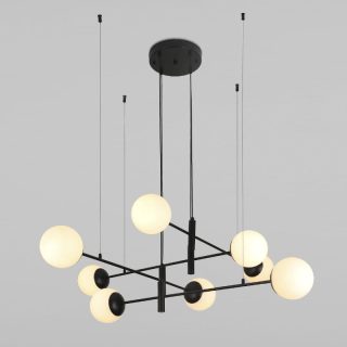 Подвесная люстра Eurosvet Planet 70146/8 черный Smart a062031