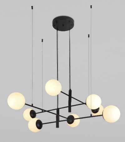 Подвесная люстра Eurosvet Planet 70146/8 черный Smart a062031