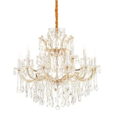 Подвесная люстра iLamp Diamond 6071-18 GD+CL