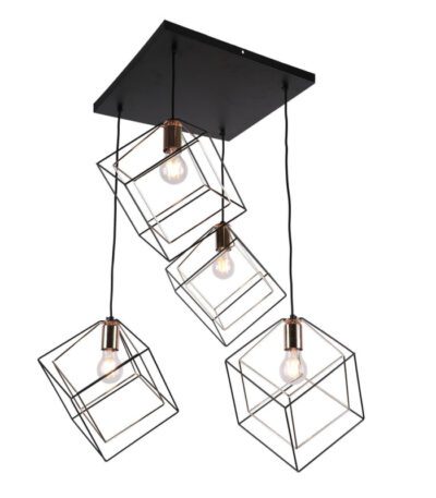 Подвесная люстра IMEX MD.0830-4-P BK+FGD