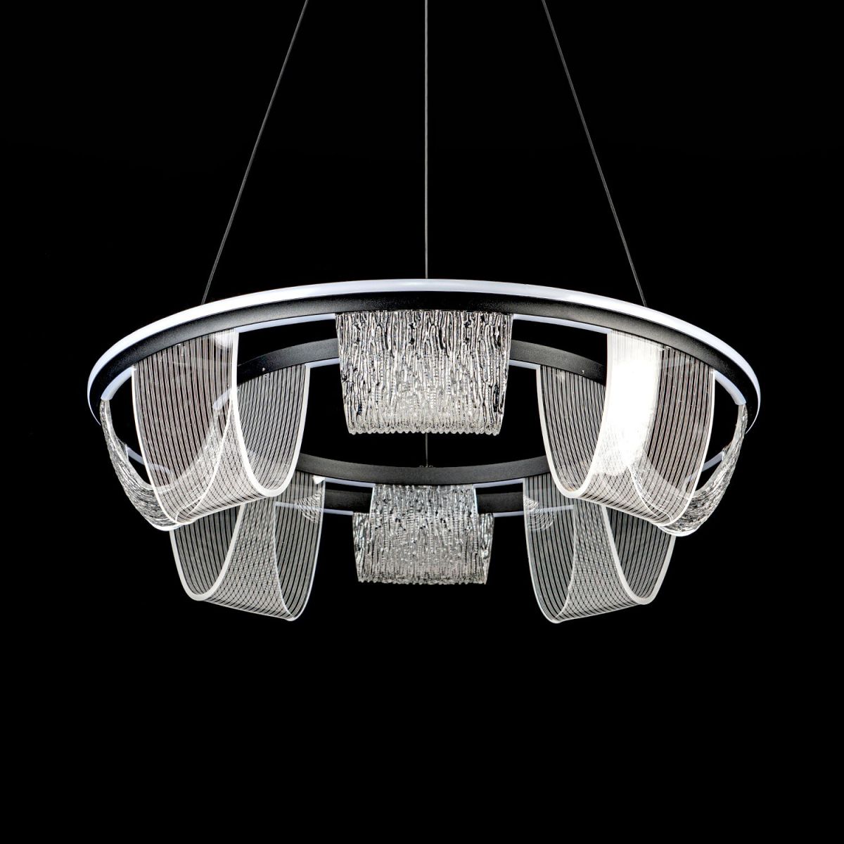 Подвесная люстра LED4U L7706-630 BK Подвесная люстра LED4U L7706-630 BK