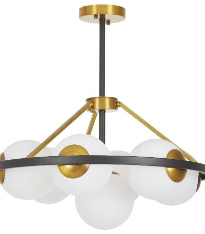 Подвесная люстра Lumina Deco Donzano LDP 8034-7 BK+WT