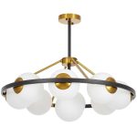 Подвесная люстра Lumina Deco Donzano LDP 8034-9 BK+WT