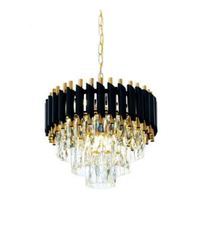 Подвесная люстра Lumina Deco Funneli LDP 6003-400 BK+F.GD