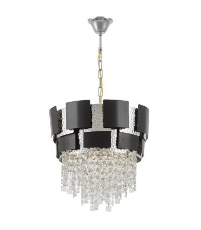 Подвесная люстра Lumina Deco Kruvia LDP 7045-400 BK+CHR