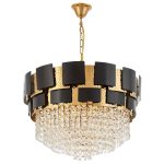Подвесная люстра Lumina Deco LDP 7045-600 BK+GD