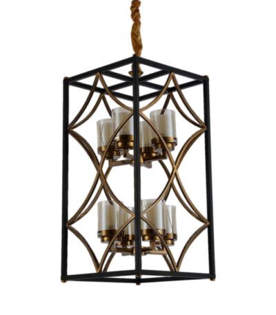 Подвесная люстра Lumina Deco Quadrato LDP 1223-8 BK+MD