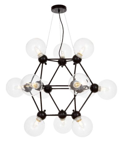 Подвесная люстра Lumina Deco Zodiak LDP 160N-12 BK+PR