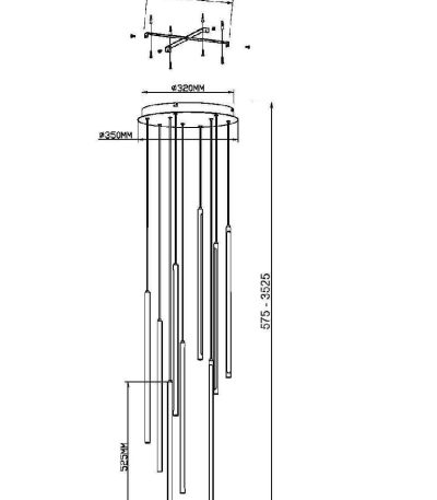 Подвесная люстра Maytoni Light stick MOD236PL-L54BS3K