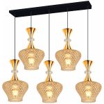 Подвесная люстра Reluce 09004-0.9-05L AMBER