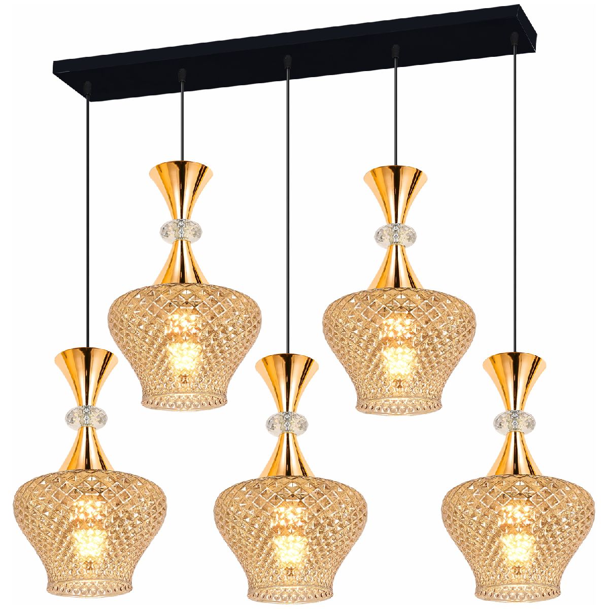 Подвесная люстра Reluce 09004-0.9-05L AMBER Подвесная люстра Reluce 09004-0.9-05L AMBER