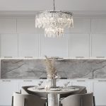 Подвесная люстра Eurosvet Blitz 60160 хром/ прозрачный хрусталь Strotskis Smart a065324